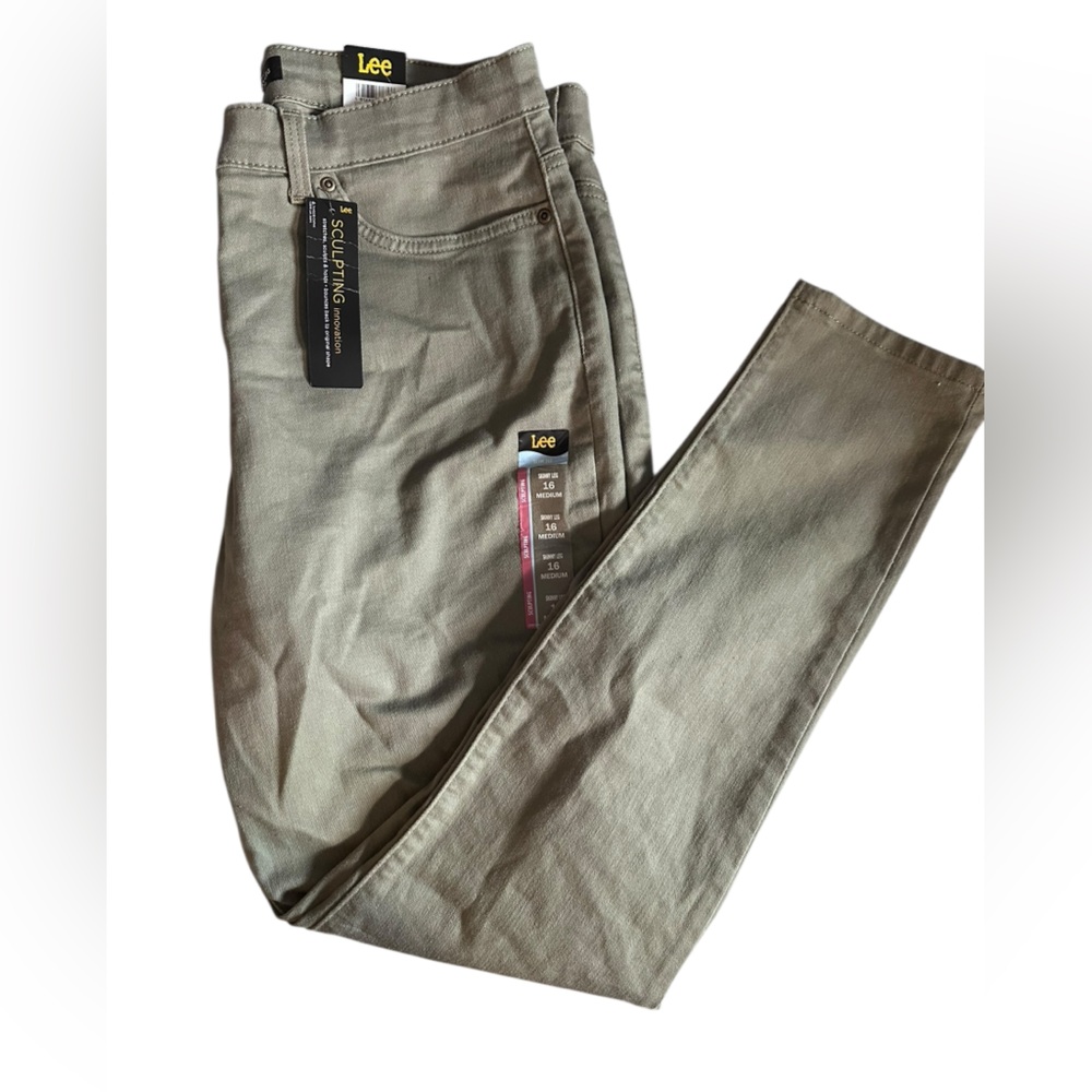Lee Sculpting Olive Trousers - Picture 3 of 6